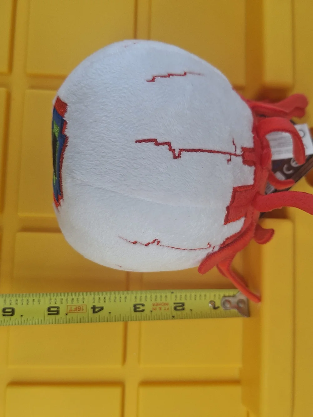 Gray Skull Plush Toy with Red Eyes - Kids Stuffed Animal